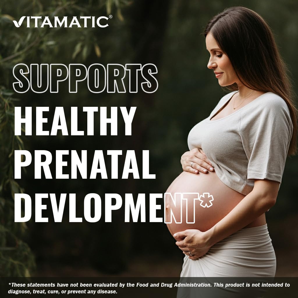 Vitamatic Folic Acid 1000 mcg (1 mg) - Vegetarian Tablets - 1667 mcg DFE - Vitamin B9 (240 Count (Pack of 3))