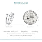 MUNDELL 925 Sterling Silver Simple Multi-layer Open Ring Adjustable Ring for Women Stackable Ring Fine Jewelry