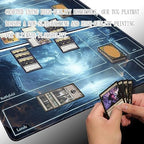 MTG Playmat Size 24x14in Free Storage Bags Non-Slip Backing Printing, Ideal for Card Game Enthusiasts TCG Playmat (with Zone,Battle)