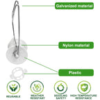 Yarlung 24 Pack Tomato Roller Hooks with 49.2 Feet String and 240 Pcs Clips for Tomato Support Trellis, Grape, Climbing Plants, Greenhouse, Flower Vine, Garden Twine Crop