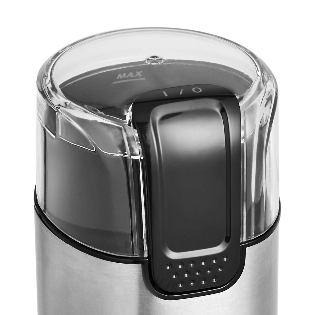 Amazon Basics Fast Electric Coffee Grinder for Home Use, Easy to Use Coffee Bean and Spice Grinder with Heavy-Duty Stainless Steel Grind Blades