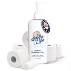 SOOTHE 'N WIPE Hygienic Cleansing Lotion – Toilet Sanitizer Paper Moisturizer with Aloe & Mineral Oil, Flushable Wipe Alternative Cleaning Lotion, Septic Safe Personal Bathroom Hygiene Pump, 8 Oz
