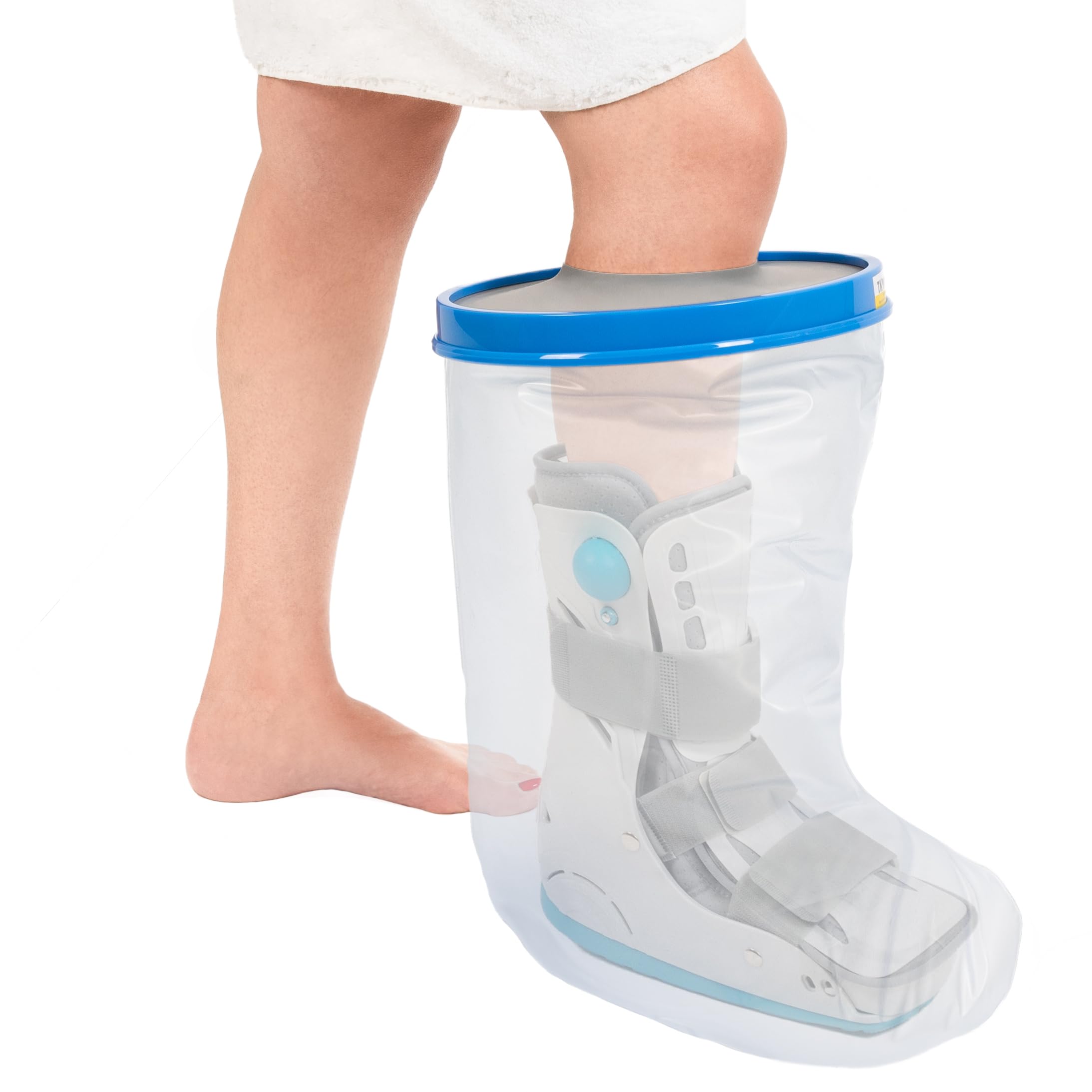 TKWC INC Water Proof Leg Cast Cover for Shower - Watertight Foot Protector (Extra Wide XL)