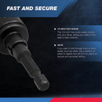 NEIKO 20753A Keyless Drill Chuck for Impact Driver, Chuck Conversion Adapter, 1/4” Hex Shank, Convert Cordless Screwdrivers into Power Drills in Seconds, For Round-Shank Drill Bits, No Keys Needed