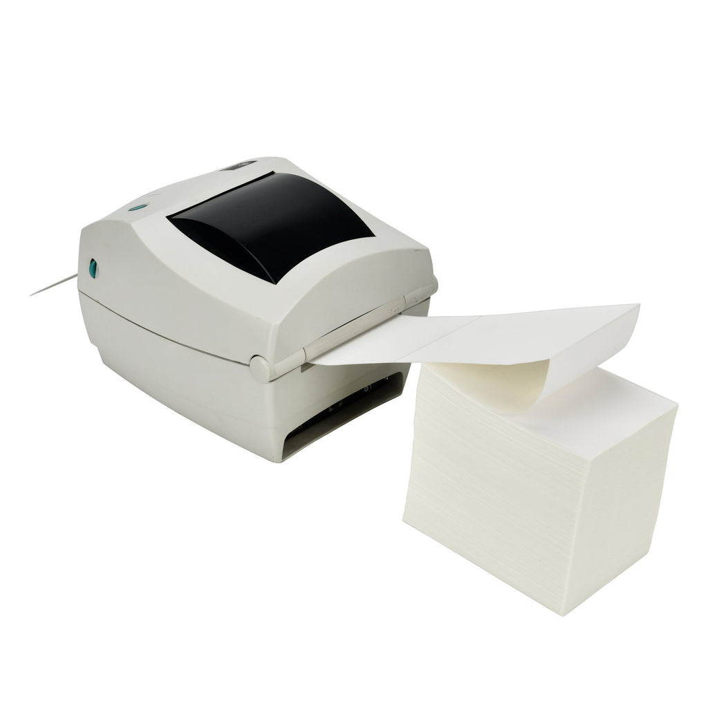 SJPACK 4 x 6 Fanfold Labels, 4000 Thermal Shipping Label for FedEx Shipping Label (4 Stack- 4000 Labels)