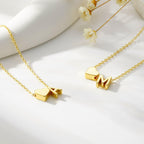 M MOOHAM Bracelets for Women, 14K Gold Plated Initial S Bracelet Jewelry