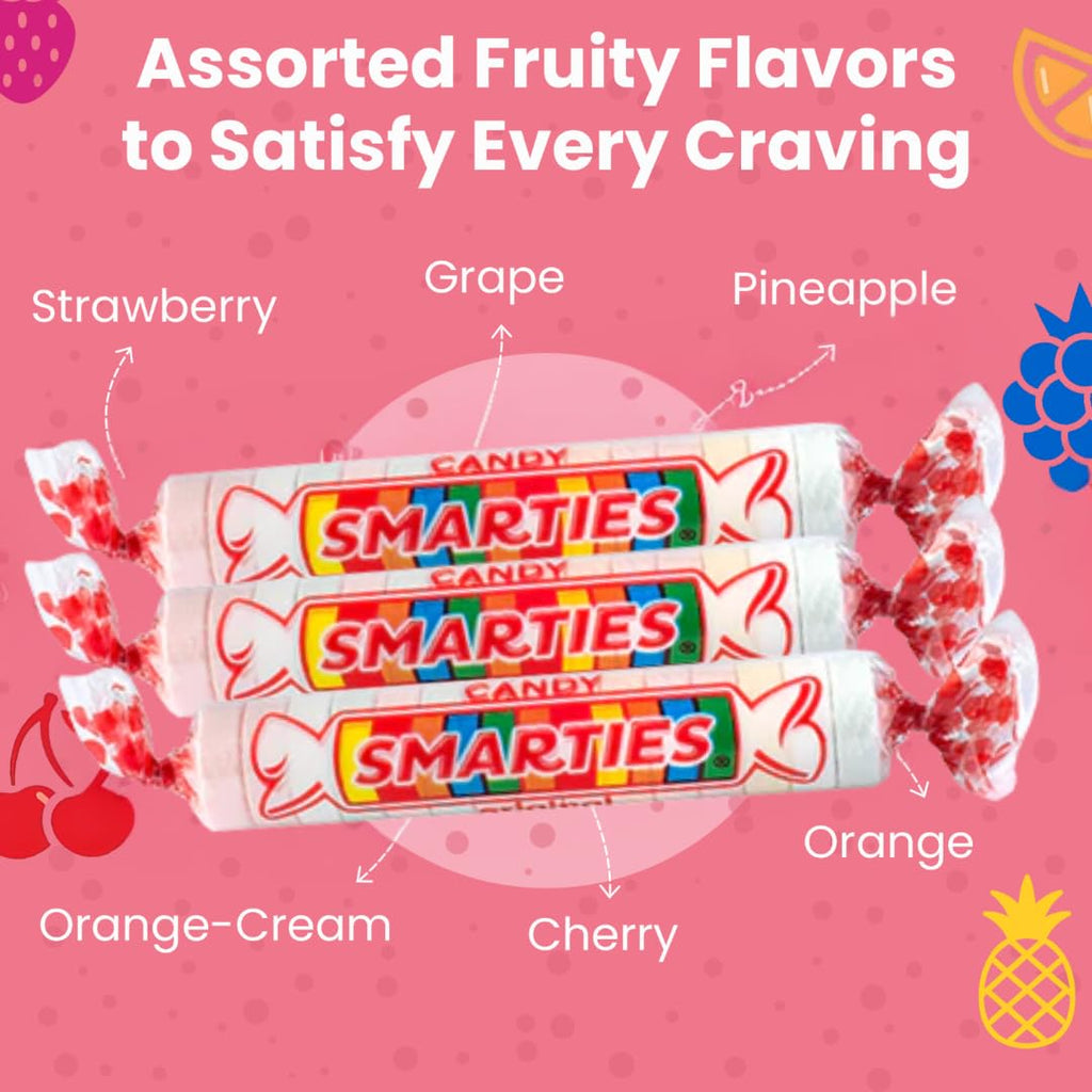Smarties Candy Bulk Rolls Original Flavor, Gluten & Vegan Free, Classic Sweetness from Family Owned Company Since 1949, Peanut-Free & Dairy-Free, Perfect Halloween, 10 lb Bag