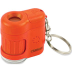 Carson MicroMini 20x Lighted Compact Pocket Microscope, UV and LED Flashlight, Orange (MM-280O)