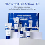 ROUND LAB Birch Juice Moisturizing Mini Kit, 4-Step Travel Size Skincare Set (Cleanser, Toner, Serum, Cream), Daily Skin Care Routine Trial Kit for Acne-Prone and Sensitive Skin, Korean Skin Care