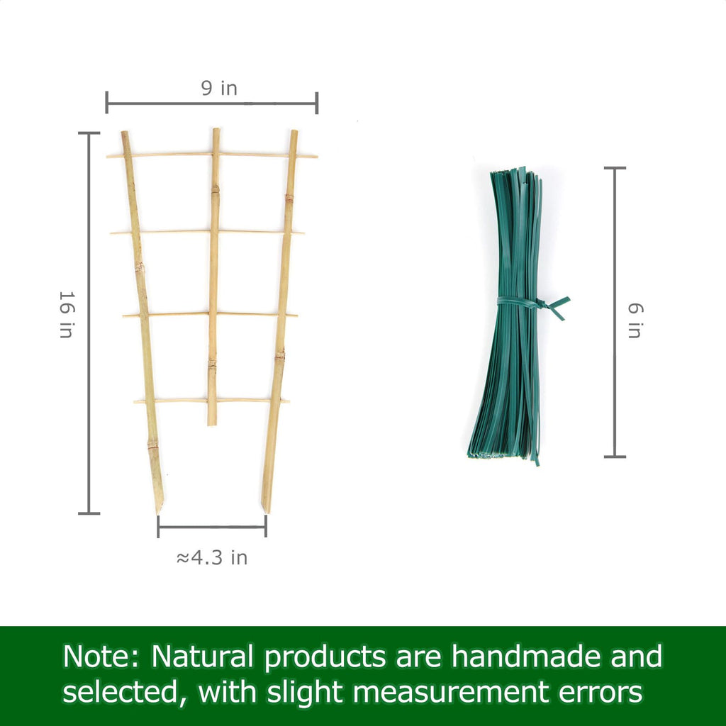 Cambaverd Plant Trellis Indoor, 16in Bamboo Trellises, 6 Pack Small Trellis
