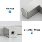 HOME EDIT 30 Pack Brushed Nickel Cabinet Knobs 2 Inch - Silver Drawer Knobs Single Hole Silver Square Hardware Drawer Pulls for Kitchen Cabinets and Dressers