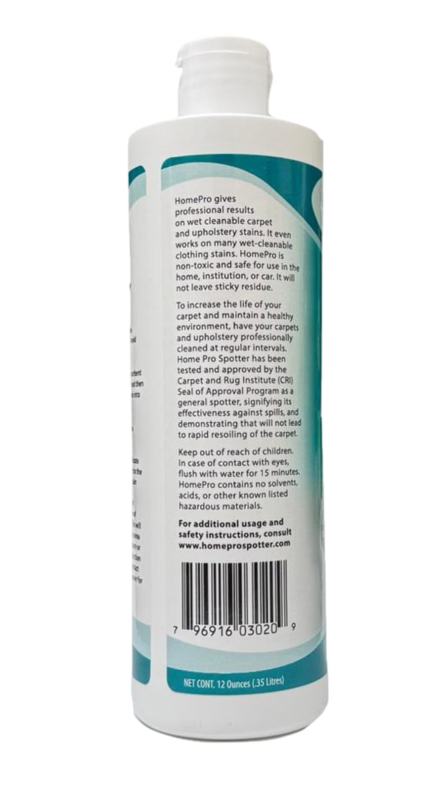 Spot and Stain Remover for Carpets, Rugs, Clothes, Upholstery&Mattress - Home Pro Spotter, 12 FL OZ
