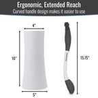 DMI CleanReach Pro with Sanitary Holder - Easy Release Toilet Aids for Wiping Bottom, Butt Wiper Tool for Women and Men, Long Handle Toilet Aids for Seniors and Handicap, Toileting Wand