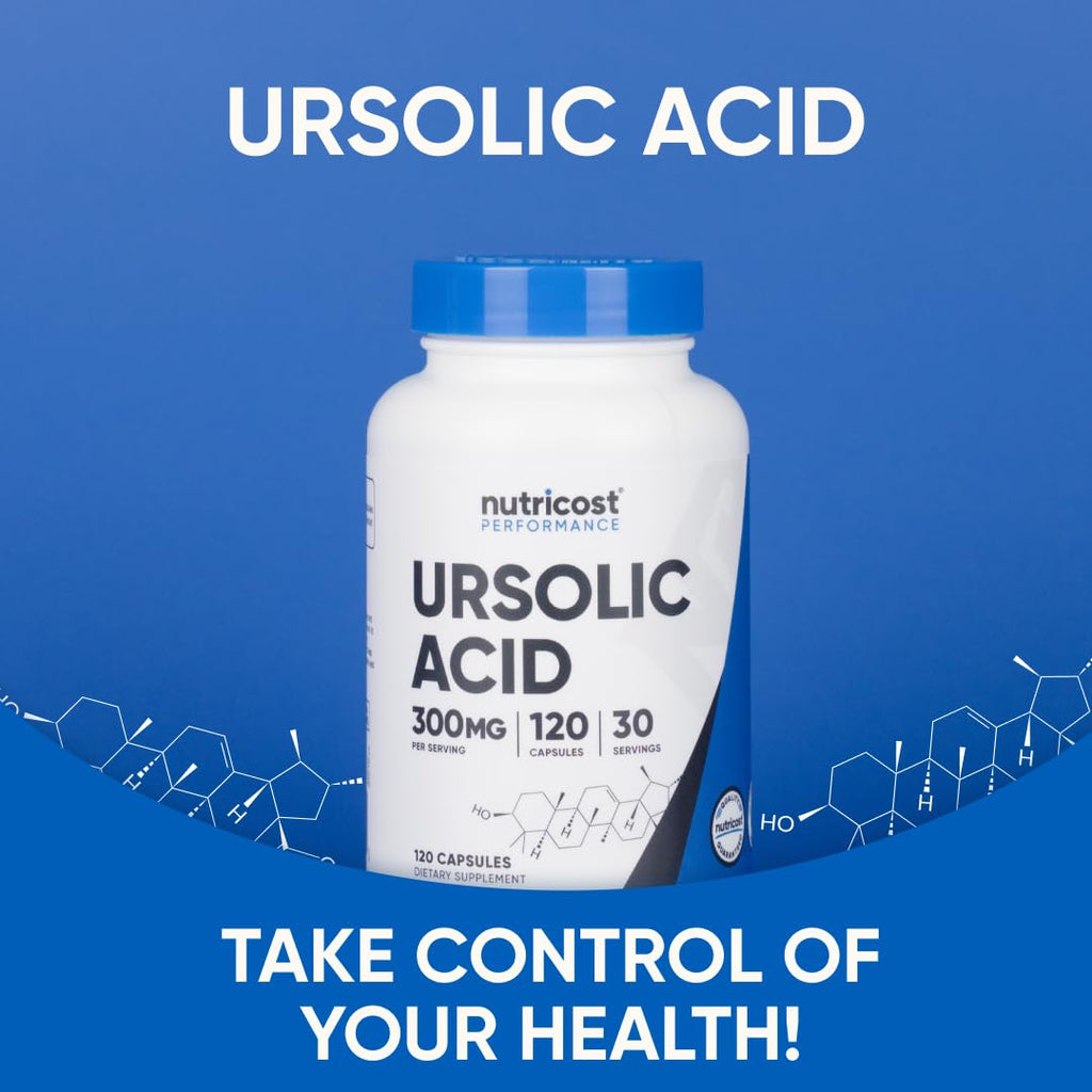 Nutricost Ursolic Acid 300mg, 120 Capsules - Vegetarian, Non GMO, Gluten Free, Soy Free