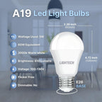 A19 LED Light Bulbs, 12 Pack, 60 Watt Equivalent, 9W Soft White Warm White 3000K LED Light Bulb, 810 LM, Bedroom, Living Room, Kitchen, Garage, Soft White LED Light Bulbs, Non-Dimmable, E26, UL Listed