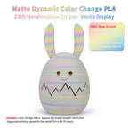 ZIRO Dynamic Color Change PLA, for 3D Printing, 1KG, Marshmallow Stripes