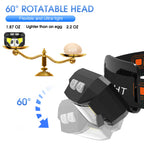 LHKNL Headlamp Flashlight, Lumen Bright Head Lamps LED Rechargeable Camping