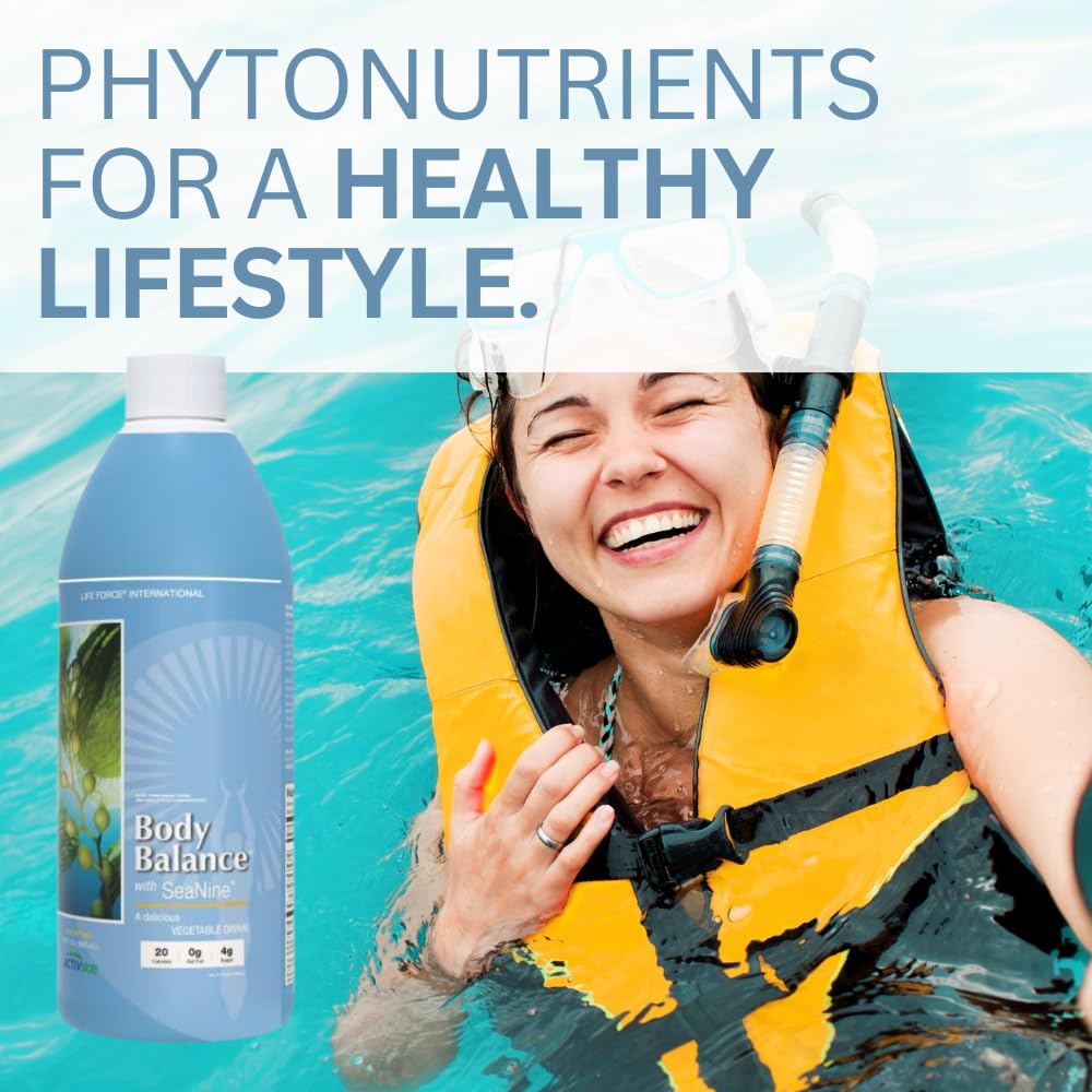 Life Force Youngevity Body Balance Land & Sea Plant Based Nutrition - Sea Vegetables, Kelp, Nori, Honey, Aloe Vera, and More - 75+ Nutrients w/Vitamins, Minerals, Amino Acids - (32 Fl Oz) (4)