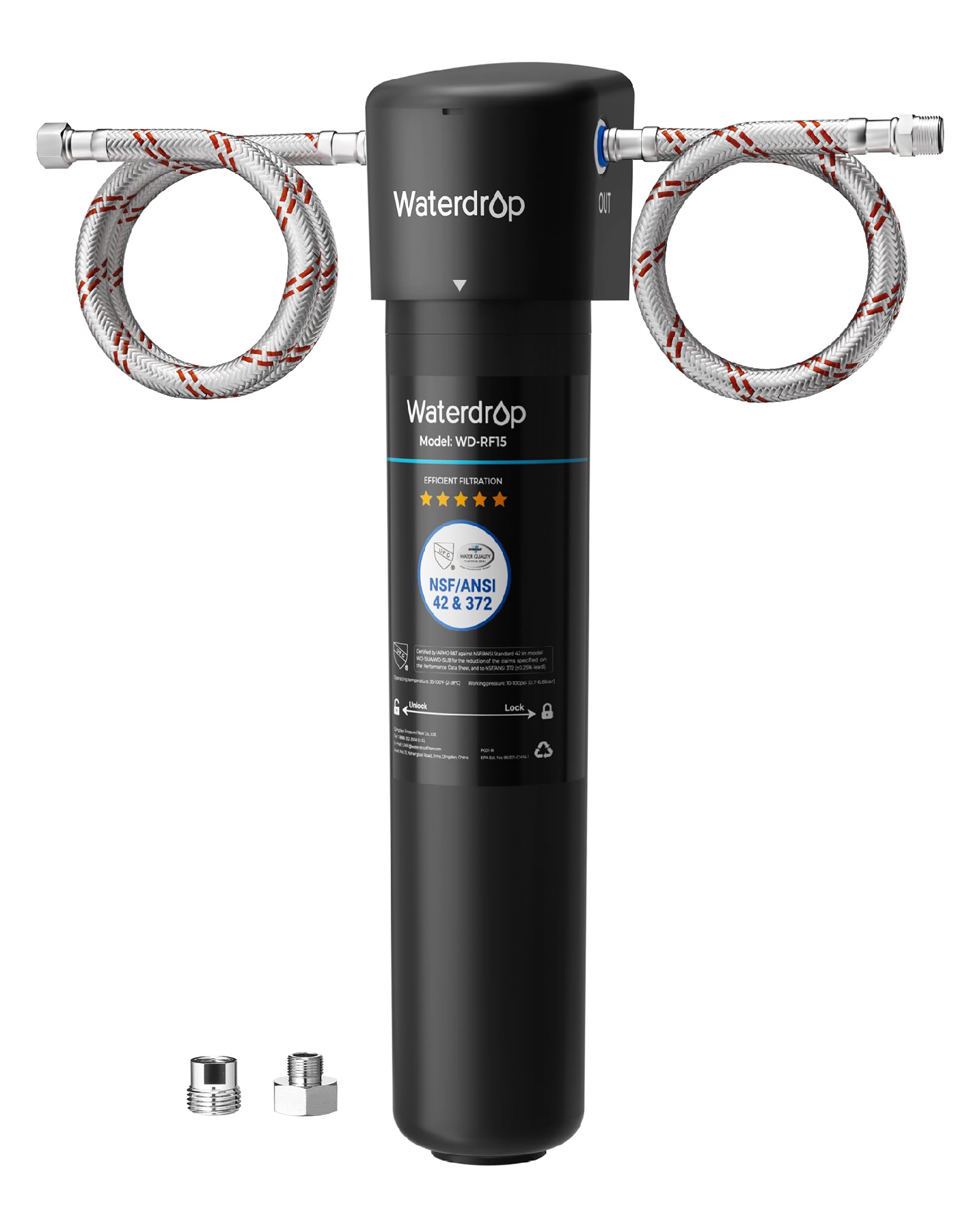 Waterdrop 15UA Under Sink Water Filter System, 19000 Gallons, Reduces Lead, Chlorine, Bad Taste & Odor, Under Counter Water Filter Connects Directly to Your Faucet, NSF/ANSI 42 Certified, 2 Years