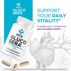 NTX Gluco Sera Capsules - Official NTX GlucoSera Pills Advanced Premium Formula Support Maximum Strength, All Natural Ingredients for Overall Health & Wellness, 60 Capsules for 1 Month