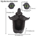 jinhuoba Tree Face Decors Wild Bird Feeders, Whimsical Big Eyes Old Man Face for Tree Hugger Yard Art Outdoor Garden Sculptures