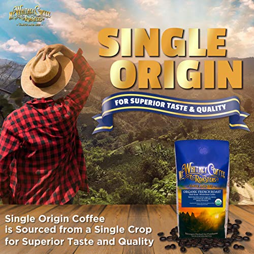 Mt. Whitney Organic French Roast, Dark Roast, Low Acid Coffee (Whole Bean, 2 Lb)