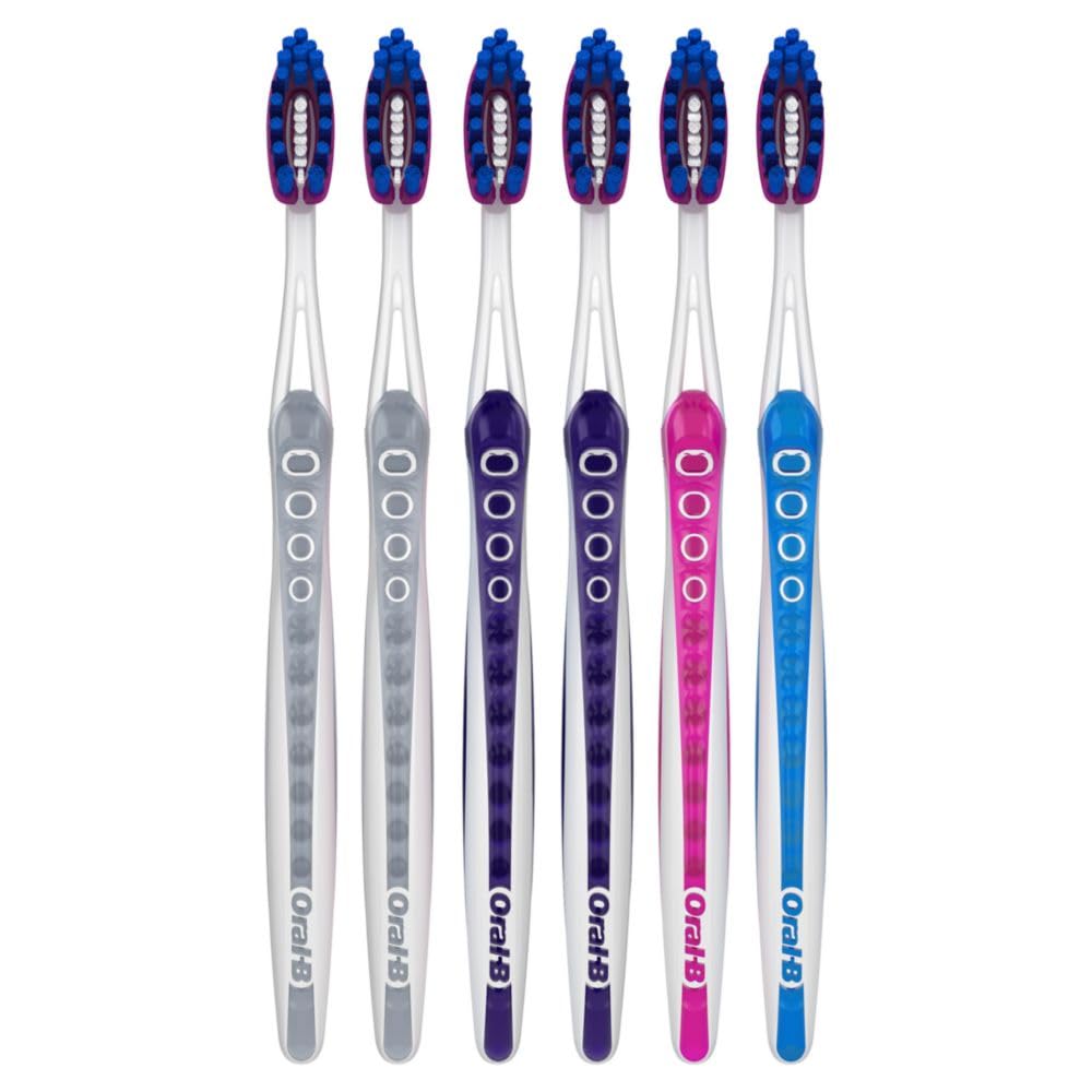 Oral-B 3D White Deep Stain Remover toothbrushes, 6 Count Toothbrush Soft, Removes 90% of Surface Stains, whitens Teeth, deep Reach, removes Plaque and Stains Tooth Brush