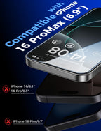MAGIC JOHN 2 Pack for iPhone 16 Pro Max Tempered Glass Screen Protector