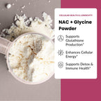 Apeiron Elementals NAC + Glycine Powder - 2500mg - Glutathione Production, Immune Support, & Cellular Energy