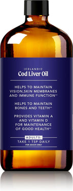 SOULSATION Icelandic Cod Liver Oil Liquid, Lemon (16oz - Pack of 2) - Vitamins A & D, EPA & DHA - Helps Vision, Skin Membranes & Immune Function - MSC Certified, Non-GMO