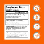 Organic Sea Buckthorn Extract Powder with Natural Omega 7 & Omega 3 6 9 for Heart Health, Skin, Immune Support - 100g Powder Supplement & 33 Day Supply - Non-GMO, Gluten-Free, Vegan-Friendly