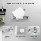 SetSail Toilet Paper Holder Adhesive or Screw-in Brushed Nickel Bathroom Toilet Paper Roll Holders Wall Mount Stainless Steel Tissue Holder for Bathroom Hardware Accessories