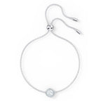 Swarovski Una Angelic Bracelet with Clear Crystals on a Rhodium Plated Chain with a Bolo Style Adjustable Closure