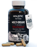 Beef Organ Supplement Complex - 10 Carnivore Grass Fed Proprietary Blend of Liver, Marrow, Brain, Thymus, Spleen, Kidney, Colostrum, Heart, Pancreas, Gallbladder - 180 Caps