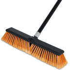 PBHEPJ 18 Inchs Push Broom Outdoor Heavy Duty, Shop Broom with 60" Long Handle for Cleaning Outdoor or Indoor Tile, Garage, Shop, Deck, Concrete, Wood, Stone, Patio Floor