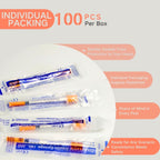 Himeland U-100 1ml/cc Disposable Insulin Syringe with 31G 5/16" (8mm) Needle | 100 Pack Individually Wrapped | Lab Supplies