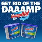 DampRid Fragrance Free Disposable Moisture Absorber & Odor Remover with Activated Charcoal, 18 oz., 3 Pack, Lasts Up To 60 Days, No Electricity Required