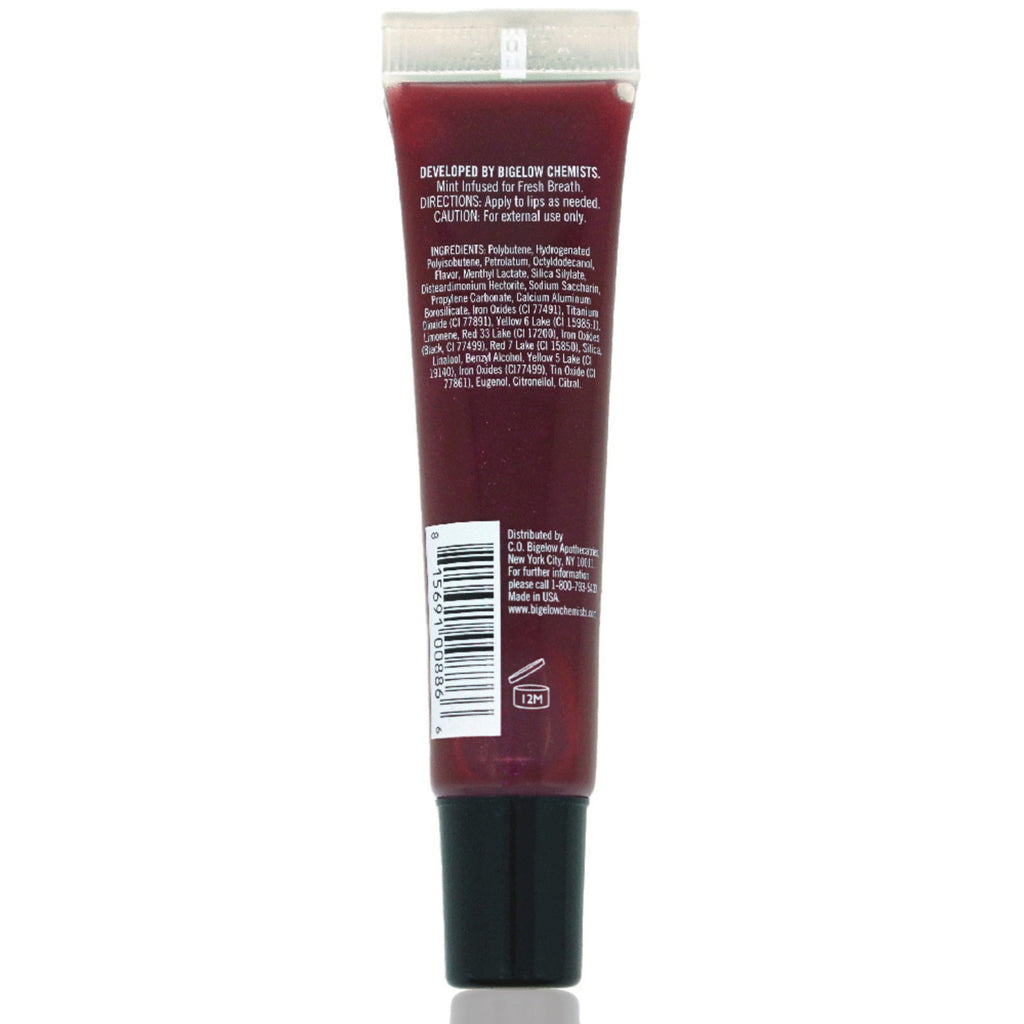 C.O. Bigelow Plum Mentha Lip Tint Trio, Pack of 3 Purple Tinted Lip Gloss with Peppermint Oil, High Gloss Shine Finish, 0.5 oz