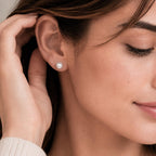 Nacréliser 8-9mm Freshwater Pearl Stud Earrings | 925 Silver | AAA+Quality