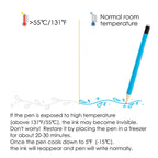 Grabie Erasable Gel Pens, 9 Medium Point 0.7 mm Pens, Classic