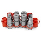 1/2" Skid Steer Flat Face Hydraulic Quick Connect Couplers/Couplings Set w/Dust Caps, 4 Sets