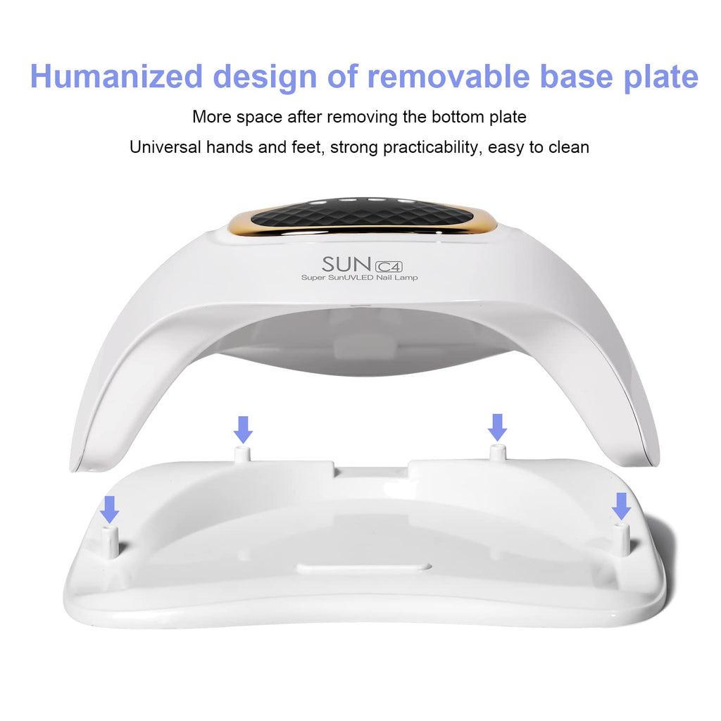 MIRAGE LAYON UV Nail Lamp - Fast Drying, Powerful & Efficient LED Nail Lamp with 4 Timing Settings & Infrared Automatic Sensor Professional UV Light for Home Salon Nail Art Tools
