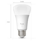 Philips Hue Smart LED A19 Bulb 1-Pack, Warm White Light 2700K, E26 Base, 10.5W, 1100 Lumens, Dimmable, Works with Alexa, Google Assistant, and Apple Home