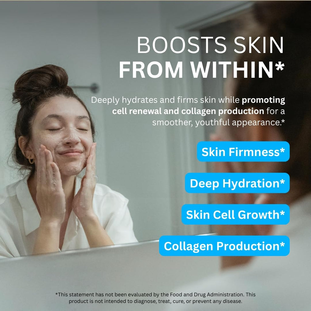 Simply Basically Colostrum Powder & Collagen Peptides, Biotin, Hyaluronic Acid & Vitamin C | Gut Health & Bloating, Immune Support, Hair, Skin & Nails Supplement | Unflavored | 11g Per Serving