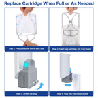 Bug Parking Flying Insect Trap, Plug-in UV Light for Gnats, Fruit Flies and Houseflies, Silent Sticky Catcher for Indoor Use, 1 Device & 3 Refills
