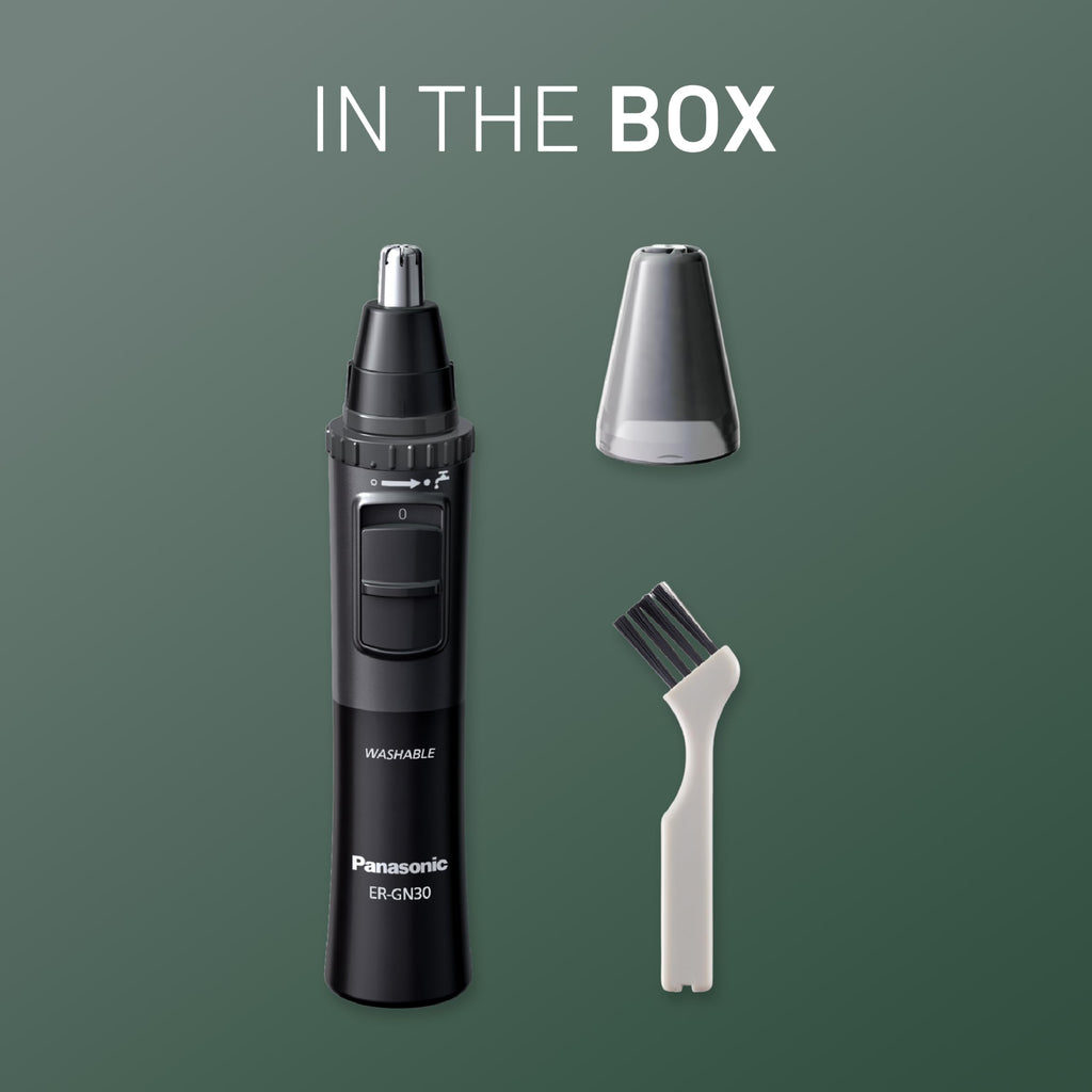 Panasonic Men’s Ear and Nose Hair Trimmer, Wet Dry Hypoallergenic Dual Edge Blade - ER-GN30-H