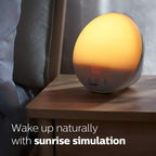 Philips HF3520/60 Light Therapy Wake Up Light LUXEON – Mood Lamp (Wake-up Light, 300 lx, LUXEON, Orange, Red, Yellow, 40 min, Bedroom)