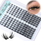 Wispy Lash Clusters Natural DIY Lash Extension Manga Spiky Cluster Eyelash Extension CD Curl Eyelash Clusters 10-16MM Individual Lashes Cat Eye Look by Newcally