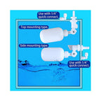 ESHIONG NSF Certified 1/4" O.D. Push to Connect Fittings for RO (Reverse Osmosis) Water Filter（with water float ball valve）19 pcs+30 feet 1/4" Water tubing.