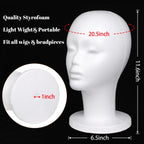 Leeven Styrofoam Wig Heads Foam Mannequin Head Stand for Wigs 3 Packs